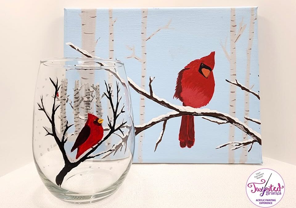Wine Glass/Canvas Painting Wylie