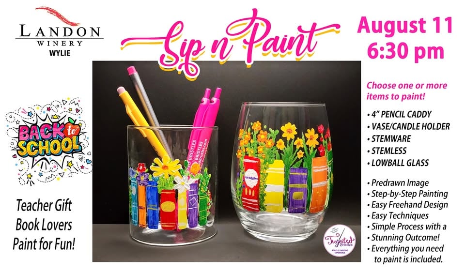 Back to School Sip n Paint Wylie